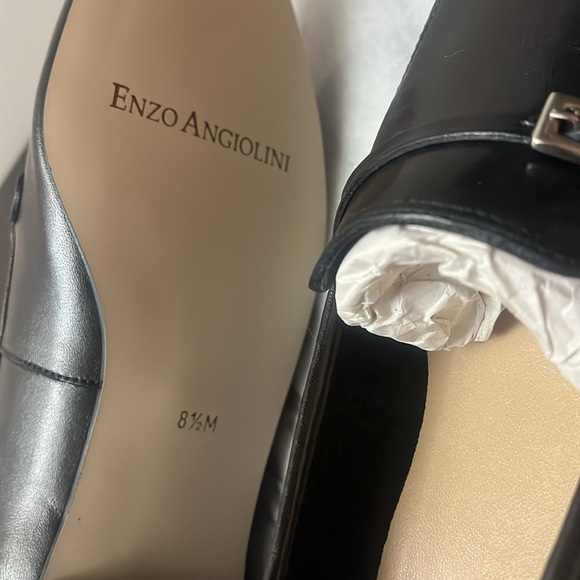 NWOB Enzo Angiolini "Bernell" Side Buckle Loafers Black Sz 8.5M - Picture 7 of 9